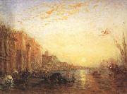 Felix Ziem Venice with Doges'Palace at Sunrise (mk22) oil painting on canvas